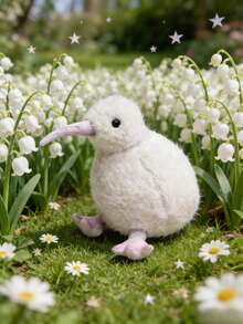 MINKOJA 7.8 Inch Kiwi Bird Plush Doll-Vivid Kiwi Plush Doll With Bird Look And Soft Touch, Available In Brown/Gray/White-Perfect Birthday Gift For Teenagers And Adults, Tabletop Bed Collection For Bird Lovers - Multicolor - View 7