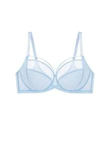 LUVLETTE Bra Minimizer Dream Curve Air Blue Tanpa Lapisan, Cakupan Penuh, Penopang Samping, Jaring Berudara, Nyaman dan Ringan - Baby Blue - View 11
