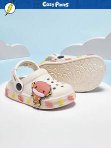 Cozy Pixies Dép xăng đan thoải mái, thời trang, màu xanh lá cây hình khủng long hoạt hình dễ thương, nhẹ và thoáng khí cho bé trai mùa hè. - Màu be - Xem 9