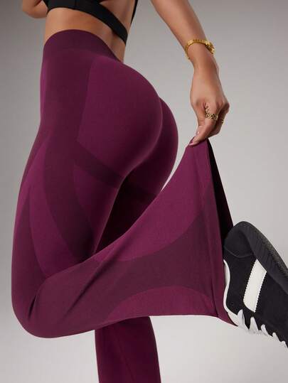 Dewbera Seamless Flare Yoga Pants, Sports Leggings, Sexy Slim Fit Flared Leg, Fashionable Athletic Trousers