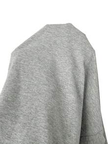 SHEIN BASICS Áo thun ôm dáng cổ cao, dệt kim gân. - Xám - Xem 8