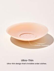 LUVLETTE Miếng che đầu nhũ hoa silicon màu hồng, không dính, tái sử dụng, tự dính, không lộ viền - Không có keo ở giữa - Kiểu dáng hạnh nhân - Áo ngực cưới - Almond - Xem 3