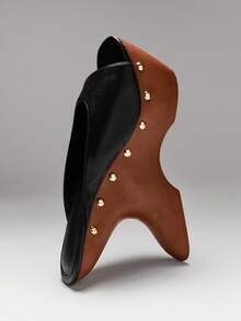 SHUZIA Women Chunky Wedge Heeled Everyday Vacation Cute Elegant PU Sandals - Black - View 6