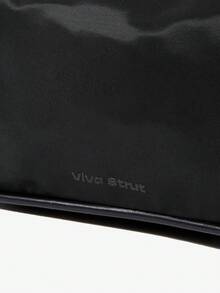Viva Strut 1件女士斜挎包、单肩包、手提包，尼龙材质，黑色，时尚，个性化，简约，百搭，街头风，甜美酷女孩，性感女孩，Y2K风格 - 黑色複合料 - 查看 8