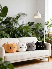 POKOJA LAND 可爱的长尾巴小猫毛绒玩具，逼真的小猫造型，棕色、白色、灰色、黑色可选。温暖的猫咪毛绒玩偶，送给朋友、孩子都非常可爱，是生日、情人节、复活节、儿童节和其他节日的完美礼物，也是派对礼物的理想选择。 - 彩色 - 查看 7