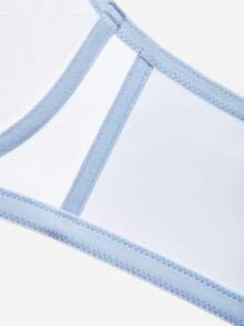 LUVLETTE Sujetador minimalista de cobertura total con soporte lateral, sin aros, de malla transpirable y cómoda, en color azul, para tallas grandes - Celeste - Ver 9