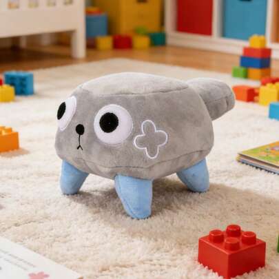 POKOJA LAND Đồ chơi nhồi bông Dandy's World Pebble Vee Rodger Flutter hình ghế đẩu màu xám, đồ chơi nhập vai sáng tạo, đồ chơi để bàn, giường, đồ chơi trang trí bàn làm việc, giường, đồ chơi để bàn ... giường, món quà hoàn hảo cho người hâm mộ, lựa chọn tốt cho quà tặng tiệc tùng, quà sinh nhật và quà tặng ngày lễ.
