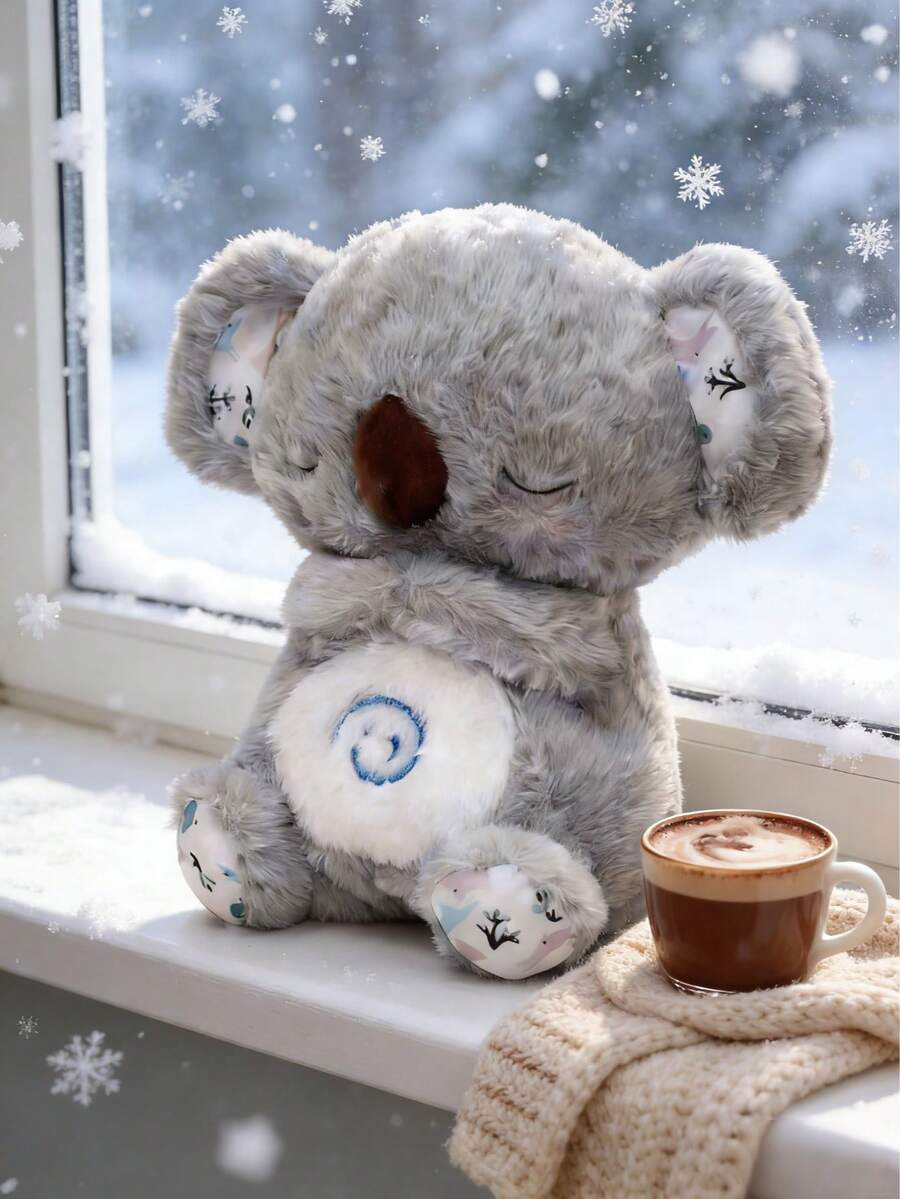 POKOJA LAND Gấu Koala nhồi bông phát sáng và thở, kích thước 11 inch, màu xám mềm mại, cảm giác chạm mềm mại, thở theo nhịp điệu, thích hợp làm quà tặng cho Halloween, Lễ Phục Sinh, Ngày Thiếu Nhi và các ngày lễ khác, đồ chơi bầu bạn cho trẻ em, lựa chọn quà tặng giúp thư giãn. - Nhiều màu - Xem 1