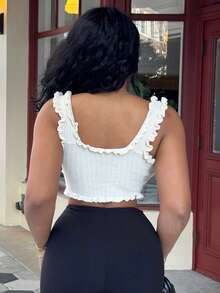 Alexandranx Women's Romantic Casual Knit Top For Vacation,Going Out Top - Apricot - View 2