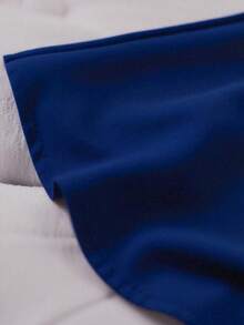 Franclia Ruffle Trim Sleeveless Casual Loose Shirt, Elegant Women's Blouse, Red Top, Summer Wear - Teal Blue - View 3