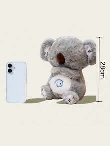 POKOJA LAND 11英寸发光呼吸考拉毛绒玩具，柔软灰色，触感舒适，呼吸节奏自然，适合万圣节、复活节、儿童节等节日作为礼物，是孩子们的贴心玩伴，也是一份舒缓情绪的礼物。 - 彩色 - 查看 2