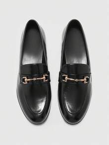 CUCCOO BIZCHIC Women's Metal Decor Casual Everyday Loafers Spring Shoes - Black - View 2