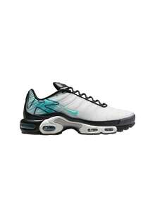 Nike Air Max Plus Men's Casual Athletic Shoes Classic Retro Comfortable School Office Shopping Black HV6225-100 - Summit White/Black/Iron Grey/Aurora Green - Übersicht 1