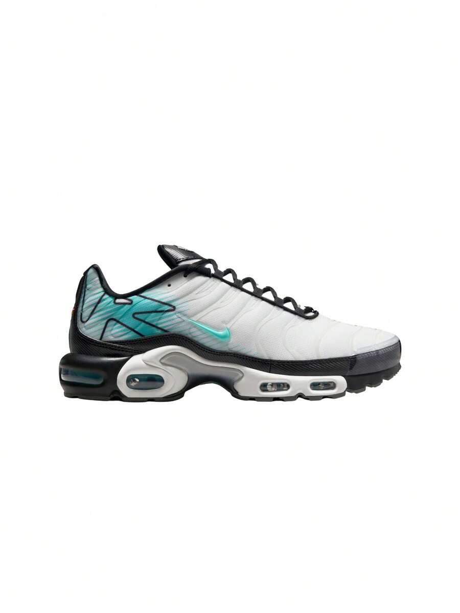 Nike Air Max Plus Men's Casual Athletic Shoes Classic Retro Comfortable School Office Shopping Black HV6225-100 - Summit White/Black/Iron Grey/Aurora Green - Übersicht 1