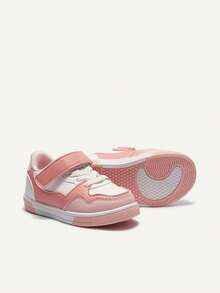 Cozy Pixies Spring/Summer , Fashionable And Versatile, Fun And Cute, Contrasting Colors,Girls' Soft-Soled Flat-Soled Baby Sneakers, College-Style Basic - Pink - View 4