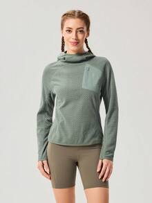 OutZeal 女士运动上衣 冬季露营徒步保暖长袖运动上衣 - 綠色 - 查看 6