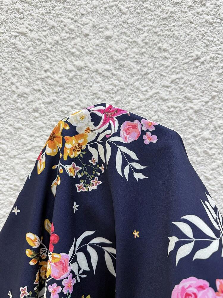 Plus Size Women Floral Print V-Neck Top And Wide Leg Pants Casual 2 Piece Set Summer Pants Sets For Women Blouse And Pants Set Shirt And Pants Set Resort Outfits For Women Pant Suit Summer Sets