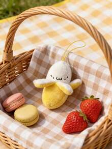 POKOJA LAND 可爱剥皮香蕉毛绒玩偶，剥皮香蕉玩具，香蕉玩偶挂件，时尚创意钥匙扣包包挂件，逼真水果创意礼物，适合作为生日礼物和其他节日礼物 - 彩色 - 查看 7