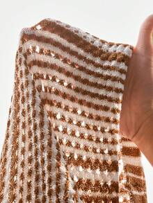 Manfinity RSRT Men's Casual Striped Button Short Sleeve Knit Top - Multicolor - View 6