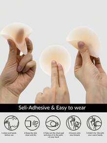 SHAPORA 5 Pairs Women's Adhesive Bras, Suitable For Daily Wear - Apricot - View 6