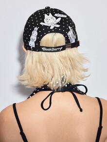 ROMWE Goth Women Baseball Cap - White - View 5