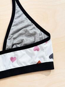 Sweet Heart Spiral Print Front-Closure Women's Camisole Bra - Multicolor - View 5