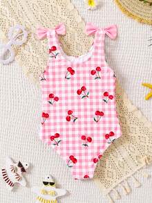 Emery Rose Kids Emery Rose Kids Áo tắm tankini in hoa dễ thương cho bé gái, kiểu dáng thường ngày, thích hợp cho mùa xuân/hè. - Hồng - Xem 8