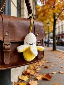 POKOJA LAND 可爱剥皮香蕉毛绒玩偶，剥皮香蕉玩具，香蕉玩偶挂件，时尚创意钥匙扣包包挂件，逼真水果创意礼物，适合作为生日礼物和其他节日礼物 - 彩色 - 查看 4