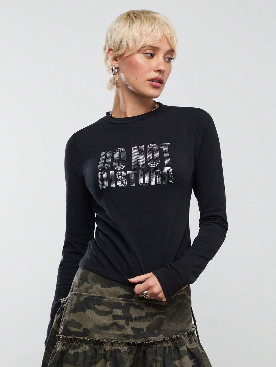 COUREZ 请勿打扰 Crystal LS T恤 - 黑色 - 查看 1