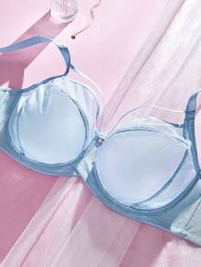 LUVLETTE Bra Minimizer Dream Curve Air Blue Tanpa Lapisan, Cakupan Penuh, Penopang Samping, Jaring Berudara, Nyaman dan Ringan - Baby Blue - View 10