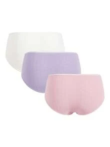 孕妇蕾丝罗纹休闲舒适三角裤 - 粉色 - 查看 2