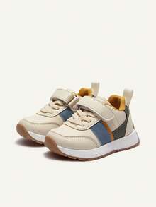 Cozy Pixies A Pair Of Spring And Summer Fashion Versatile Fun Cute Contrasting Colors Multi-Color Matching Boys Soft Bottom Flat Bottom Baby Sports Shoes College Style Outdoor Play Travel Vacation Basic Versatile - Beige - View 4