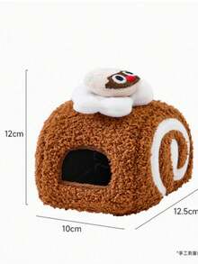 1Pc Bread Roll Towel Roll Hamster Bed, Golden Hamster Small House, Cute Bread & Cake Shape, Hamster Hideout House, Warm & Cold Resistant. - Multicolor - View 21