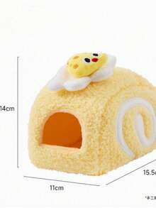 1Pc Bread Roll Towel Roll Hamster Bed, Golden Hamster Small House, Cute Bread & Cake Shape, Hamster Hideout House, Warm & Cold Resistant. - Multicolor - View 10
