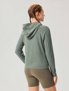 OutZeal 女士运动上衣 冬季露营徒步保暖长袖运动上衣 - 綠色 - 查看 7