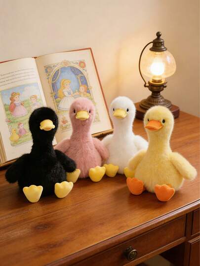 MINKOJA - BESTSELLERS 可爱毛绒鸭玩具，柔软舒适，抱抱设计，粉色、黄色、白色、黑色可选，适合房间装饰、儿童奖品，适合儿童节、情人节、各种节日和生日礼物。