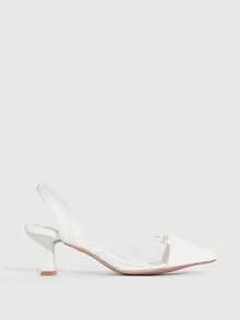CUCCOO SZL New Arrival Women's High Heel Sandals, Sexy Jelly Patchwork PU Leather High Heels For Wedding Party - White - View 2