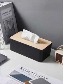 1个简易桌面纸巾盒，适用于家庭、餐厅、咖啡桌、遥控器分隔架、礼品等。 - 彩色 - 查看 7