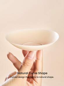 LUVLETTE Plus Reusable Not Sticky Self-Adhesive No-Show Light Nude Silicone Nipple Covers-No Glue In The Middle-Vanilla Wedding Bra - Vanilla - View 7