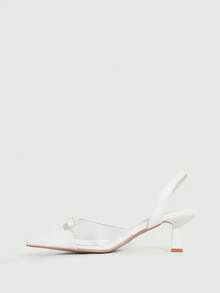 CUCCOO SZL New Arrival Women's High Heel Sandals, Sexy Jelly Patchwork PU Leather High Heels For Wedding Party - White - View 4