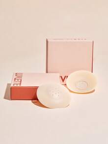 LUVLETTE Reusable Not Sticky Self-Adhesive No-Show Silicone Light Nude Nipple Covers-No Glue In The Middle-Vanilla - Vanilla - View 10