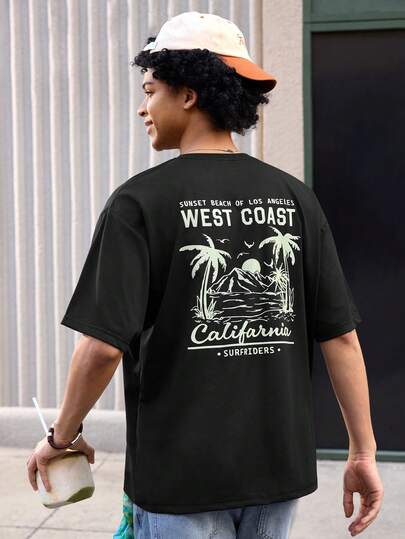 Open Phase SU ER 男士时尚印花宽松短袖T恤 | 精致设计 | 夏季必备 | 易于搭配，展现您的风格