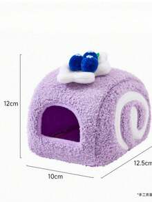 1Pc Bread Roll Towel Roll Hamster Bed, Golden Hamster Small House, Cute Bread & Cake Shape, Hamster Hideout House, Warm & Cold Resistant. - Multicolor - View 13