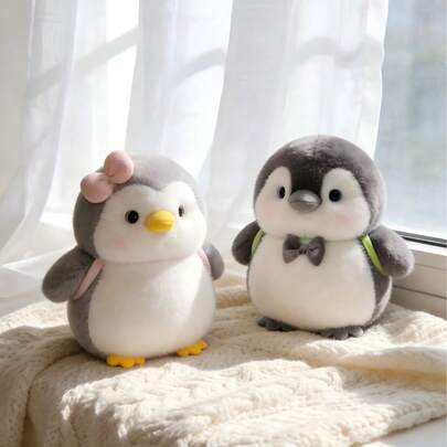 POKOJA LAND 1 chú chim cánh cụt nhồi bông mềm mại 9,84 inch, thích hợp làm quà tặng cho bạn bè, đồ chơi dễ thương, đồ chơi sáng tạo, cặp chim cánh cụt trong ba lô, đồ chơi máy gắp thú nhồi bông, đồ chơi để ôm khi ngủ, quà sinh nhật.