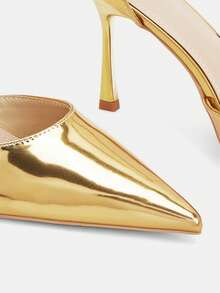 Glitzique Fall/Winter Elegant Fashion High Heel Pointed Toe Hollow Strap Work Shoes,Party,Stiletto Heels - Gold - View 8
