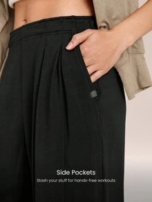 GLOWMODE Modal Terry Urban Pulse Soft Smooth Breathable Side Slip Pockets Pleated Joggers Daily Casual Street Wear - Black - View 4