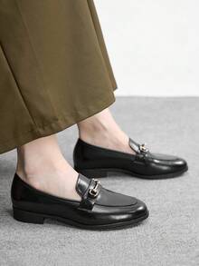 CUCCOO BIZCHIC Women's Metal Decor Casual Everyday Loafers Spring Shoes - Black - View 6