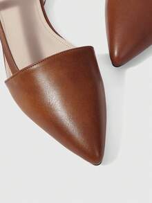 Sleekvia Women's Pointed Toe Casual Versatile Flat Shoes - Brown - View 4