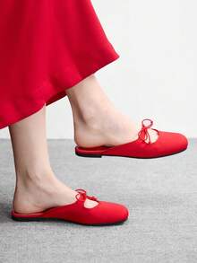 CUCCOO BIZCHIC Women's Fashionable Flat Red Sandals - Red - View 1