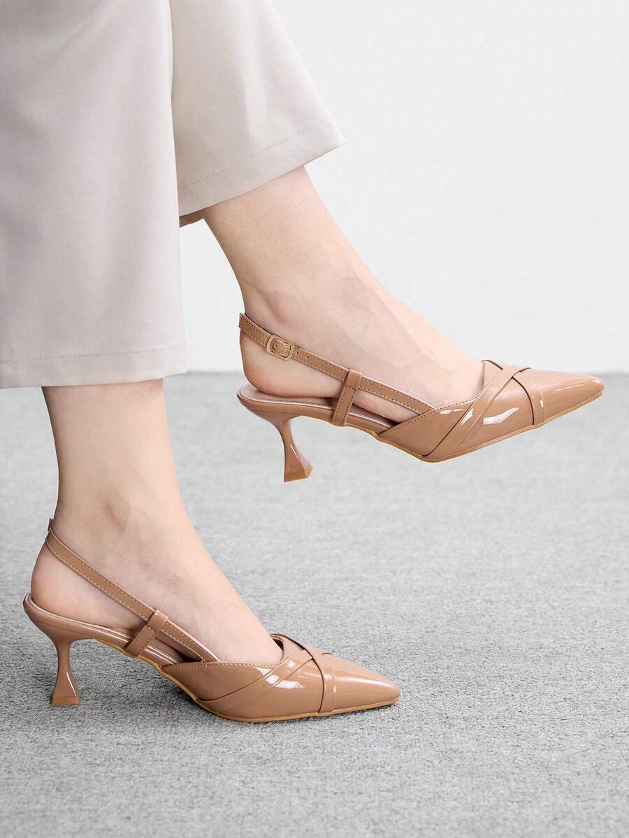 CUCCOO BIZCHIC Giày cao gót nữ - Màu Khaki - Xem 1